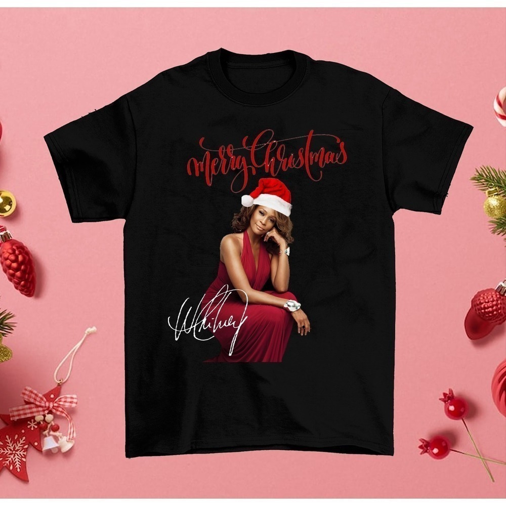 Merry Christmas Whitney Houston T-Shirt Holiday Music Fan Tee
